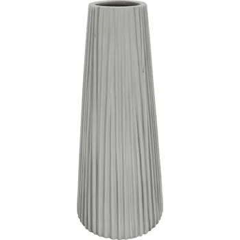 Váza Clay - II.jakost Keramická váza Terra 15,5x15,5x35 cm - šedá matná, II.jakost