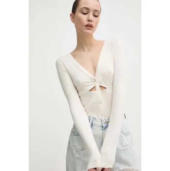 Pánské tričko Tričko s dlouhým rukávem Pinko 103570.A1X4 béžová 02X, vel. L