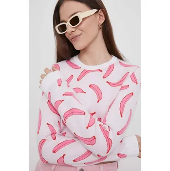 Dámský svetr Svetr United Colors of Benetton dámský, růžová barva, lehký 1194E10AN 30X, vel. XS