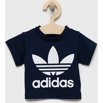 Chlapecké tričko Dětské bavlněné tričko adidas Originals tmavomodrá barva, s potiskem HK7503 59X, vel. 62