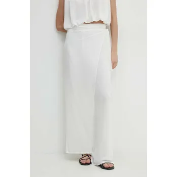 Dámské kalhoty Kalhoty Answear.LAB dámské, bílá barva, široké, high waist 22097yp.ijs 00X, vel. M