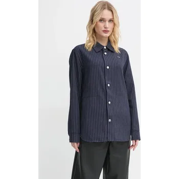 Pánská košile Košile s příměsí vlny G-Star tmavomodrá barva, regular, s klasickým límcem, D25291-D721 D25291.D721 59X, vel. S