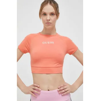 Pánské tričko Tričko Guess ALINE oranžová barva, V3RP16 KABR0 V3RP16.KABR0 24X, vel. S