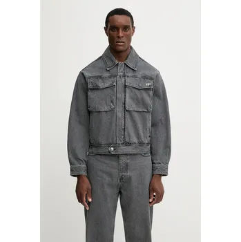 Pánská větrovka Bavlněná bunda Filling Pieces Denim Washed šedá barva, přechodná, 422560501260, M, 90X