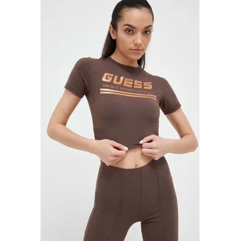 Pánské tričko Tričko Guess hnědá barva V3YP00.MC04N 89X, vel. XL