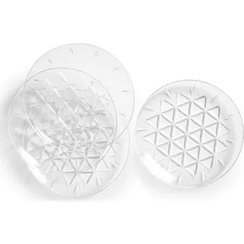 Talíř Sada talířů Sagaform Juni 4-pack 5017336 průhledná TSP