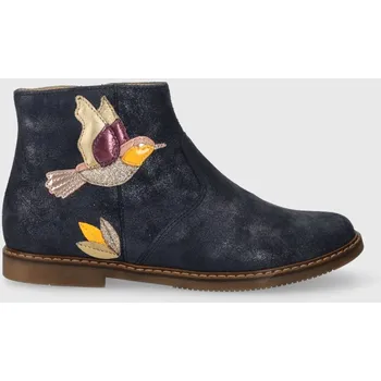 Dámské kozačky Dětské semišové boty Pom D'api CITY COLIBRI tmavomodrá barva P1IBDI0402.31.34 59X, EUR 32