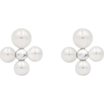 Náušnice Postříbřené náušnice Lilou 152/10/KOL/PEB/SR stříbrná SLV, vel. ONE SIZE