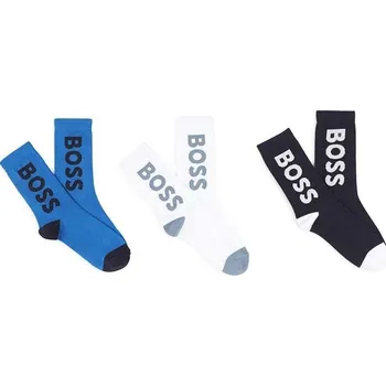 Pánské ponožky Dětské ponožky BOSS 3-pack tmavomodrá barva, J51577 J51577. 59X, vel. 35