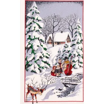 Utěrka Vánoční kuchyňská utěrka Zima, 42x70 cm