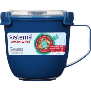 Sistema Hrnek na polévku a dušené pokrmy Microwave Large Soup Mug 900 ml 900 ml, modrá