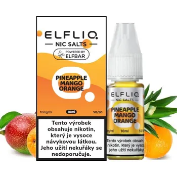 vaporizér Liquid ELFLIQ Nic SALT Pineapple Mango Orange 10 ml 10 mg