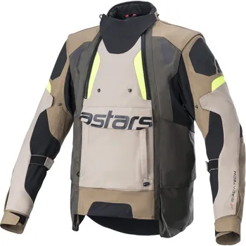 Moto bunda Bunda halo drystar, alpinestars (khaki/béžová/žlutá fluo, vel. 2xl)