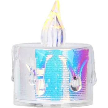 Svíčka Torch LED Svíčka na baterie metalická 5 x 3,5 cm - žlutý plamen