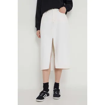 Dámská sukně Džínová sukně Abercrombie & Fitch béžová barva, midi KI143.4041.101 01X, vel. 31