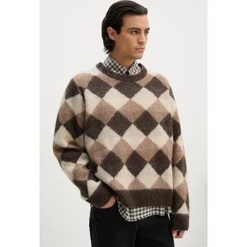 Pánský svetr Vlněný svetr Won Hundred 3207.11082 hnědá 88X, vel. M