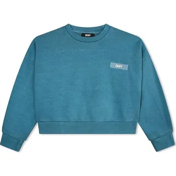 Chlapecká mikina Dětská bavlněná mikina Dkny zelená barva, s potiskem D35T00.162.174 67X, vel. 162