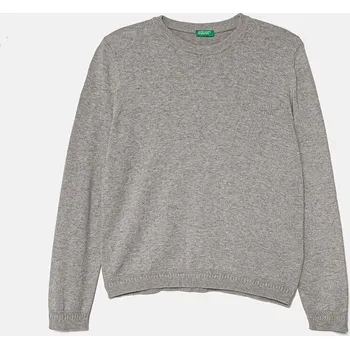 Dívčí svetr Dětský bavlněný svetr United Colors of Benetton 1294C106Y.G.Seasonal šedá 90X, vel. 122