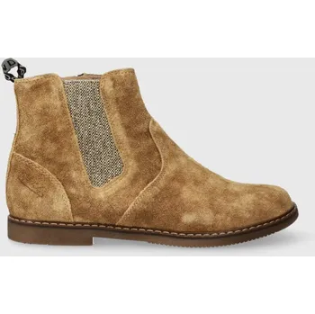 Chlapecká obuv Dětské kožené kotníkové boty Pom D'api P1IEES0403.31.34 béžová 80X, EUR 34