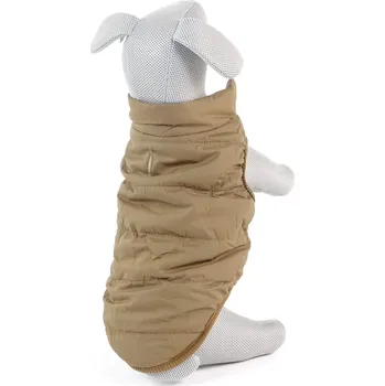 Obleček pro psa Vsepropejska Navy zimní bunda pro psa s kožíškem Barva: Hnědá, Délka zad (cm): 40, Obvod hrudníku: 60 - 63 cm