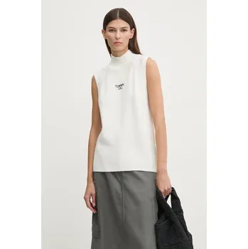 Dámská vesta Vesta Renewed Creative Upcycling Upcycled.Sweater.Vest.3 bílá 00X, vel. L