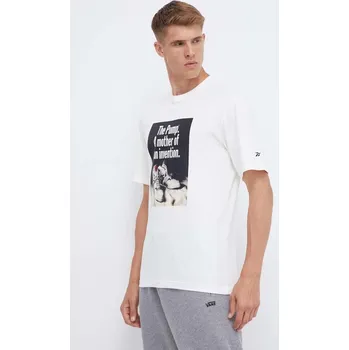 Pánské tričko Bavlněné tričko Reebok Classic Basketball 100070704 béžová 01X, vel. XL