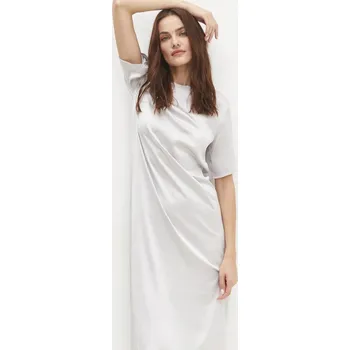 Dámské šaty Šaty Answear.LAB stříbrná barva, midi 83499.ims SLV, vel. S/M