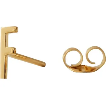 Náušnice Pozlacené stříbrné náušnice Design Letters 90401001F zlatá GLD, vel. ONE SIZE