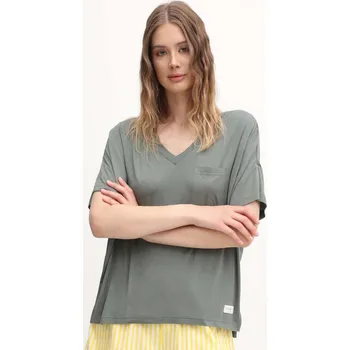 Pánské tričko Tričko Tommy Hilfiger zelená barva, UW0UW05190 87X, vel. XS