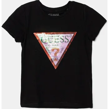 Chlapecké tričko Dětské tričko Guess černá barva, K4RI31 K6YW1 K4RI31.K6YW1.PPYA 99X, vel. 88-96