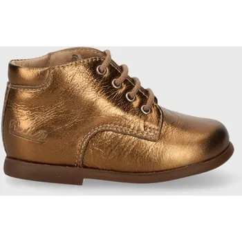 Dámské polobotky Dětské kožené polobotky Pom D'api NIOUPI DERBY zlatá barva P1ZABB04R1 10Y, EUR 22