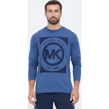 Pánské tričko Bavlněný salonek s dlouhým rukávem Michael Kors 6F35K11011 modrá 95X, vel. S