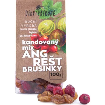 Sušené ovoce Díky přírodě Kandovaný MIX angrešt a brusinky 100 g