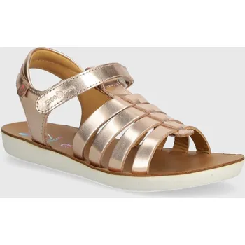 Dívčí sandály Dětské kožené sandály Shoo Pom GOA SPART oranžová barva Q4NKAW04.28.34 02X, EUR 32