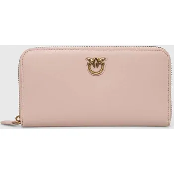 Peněženka Kožená peněženka Pinko růžová barva, 100250 A0F1 100250.A0F1 39X, vel. ONE SIZE