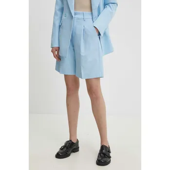 Dámské kraťasy Kraťasy Answear.LAB dámské, hladké, high waist st1920.fh modrá 50X, vel. L