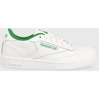 Chlapecká obuv Dětské kožené sneakers boty Reebok Classic CLUB C bílá barva ID1957 00X, EUR 21