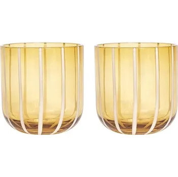 Sklenice Sada skleniček OYOY Mizu 2-pack L301091 žlutá 10X