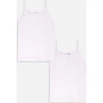 Dětský bavlněný top Coccodrillo 2-pack XCX407202BAU bílá 00X, vel. 152