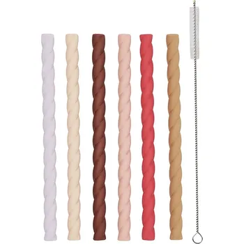 Sada brčka s kartáčem OYOY Mellow Silicone 6-pack M107285 vícebarevná MLC