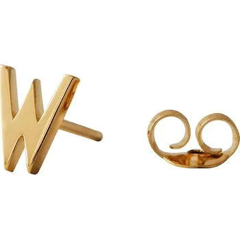 Náušnice Pozlacené stříbrné náušnice Design Letters 90401001W zlatá GLD, vel. ONE SIZE