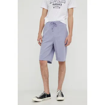 Šortky s příměsí lnu Lee Relaxed Drawstring S Misty Lilac fialová barva L70KSAUU 45X, vel. 31