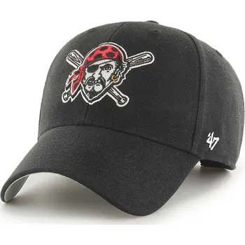 Čepice Čepice s vlněnou směsí 47brand MLB Pittsburgh Pirates černá barva, s aplikací, B-MVP20WBV-BKO B.MVP20WBV.BKO 99X, vel. ONE SIZE