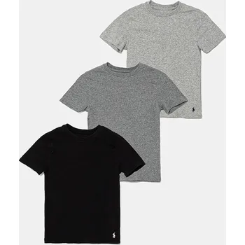 Chlapecké oblečení Dětské bavlněné tričko Polo Ralph Lauren 3-pack 9P5030 šedá 90X, vel. 136-138