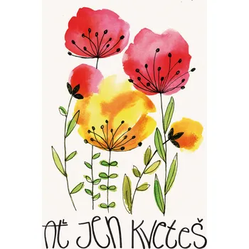 Přáníčko BeBechy - bílé - Ať kveteš