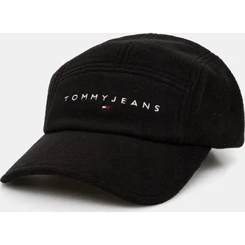 Kšiltovka Kšiltovka Tommy Jeans černá barva, s aplikací, AM0AM12660 99X, vel. ONE SIZE