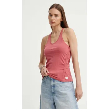 Bavlněný top G-Star růžová barva, D24652-4107 D24652.4107 30X, vel. S