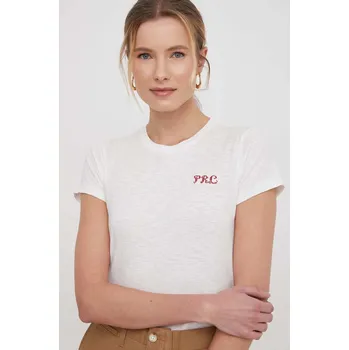 Bavlněné tričko Polo Ralph Lauren 211949879 béžová 01X, vel. M