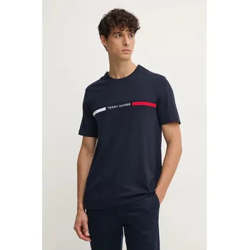 Bavlněné tričko Tommy Hilfiger MW0MW37390 námořnická modř 59X, vel. M