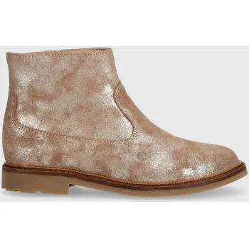 Dámské kozačky Dětské semišové boty Pom D'api SISTER BOOTS béžová barva P1EFDF0405.28.30 01X, EUR 30